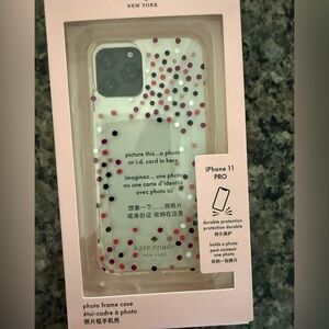 kate spade iPhone 11 Pro Case - Clear with Pink and Black Dots